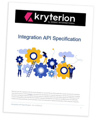 Integration API Specification - Kryterion