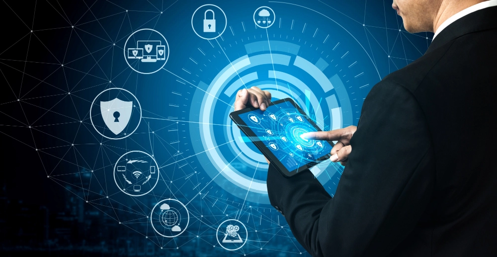 Image of exam administrator managing a credentialing issue from a digital device.